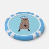 ハッピー笑顔かわいいクッカアニメデザイン ポーカーチップ (シングル)