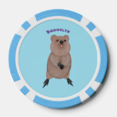 ハッピー笑顔かわいいクッカアニメデザイン ポーカーチップ (裏面)