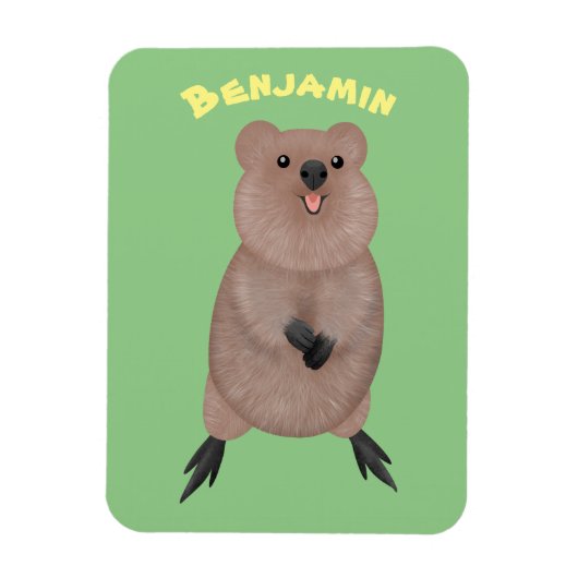 ハッピー笑顔かわいいクッカアニメデザイン マグネット (縦)