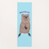 ハッピー笑顔かわいいクッカアニメデザイン ヨガマット (正面)