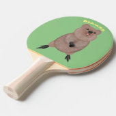 ハッピー笑顔かわいいクッカアニメデザイン 卓球ラケット (正面アングル)