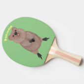 ハッピー笑顔かわいいクッカアニメデザイン 卓球ラケット (横)