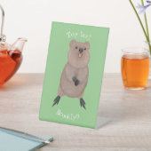 ハッピー笑顔かわいいクッカアニメデザイン 台座サイン (インサイチュ)