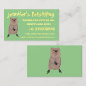 ハッピー笑顔かわいいクッカアニメデザイン 名刺 (正面/裏面)