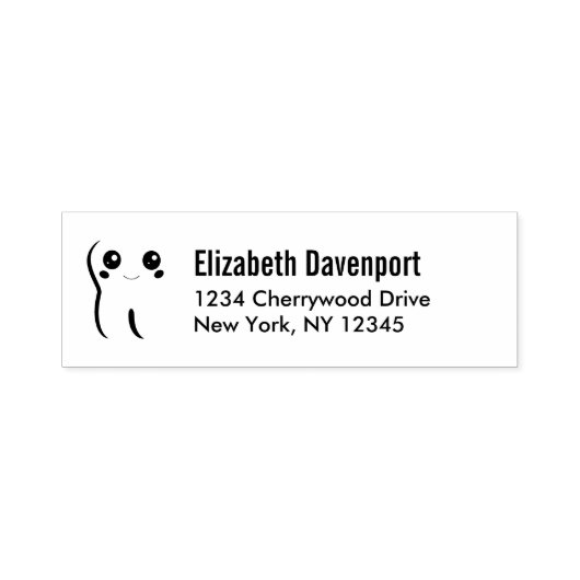 ハッピー笑顔の歯かわいい セルフインキングスタンプ (デザイン)