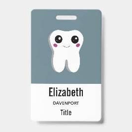 ハッピー笑顔の歯かわいい バッジ