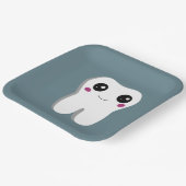 ハッピー笑顔の歯かわいい ペーパープレート (傾斜あり)