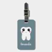 ハッピー笑顔の歯かわいい ラゲッジタグ (正面縦)