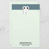 ハッピー笑顔の歯かわいい 便箋 (正面/裏面)