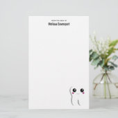 ハッピー笑顔の歯かわいい 便箋 (スタンド正面)