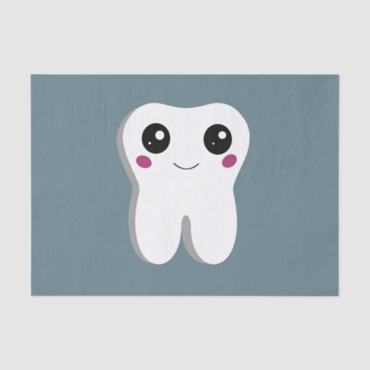 ハッピー笑顔の歯かわいい 薄葉紙 (正面)