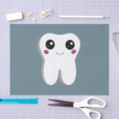ハッピー笑顔の歯かわいい 薄葉紙 (クラフト)