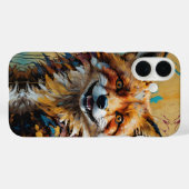 ハッピー笑顔キツネ絵を描-（ばちゃばちゃ）跳ねる Case-Mate iPhoneケース (裏面 (横))