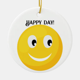 ハッピー笑顔顔 セラミックオーナメント
