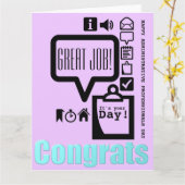 ハッピー管理プロフェッショナル日Lグリーティング カード (黄色い花)