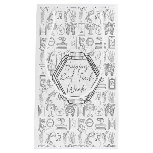 ハッピー素晴らしいテックウィーク スモールペーパーバッグ (正面)