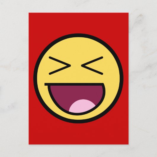 ハッピー素晴らし顔はがき ポストカード (正面)