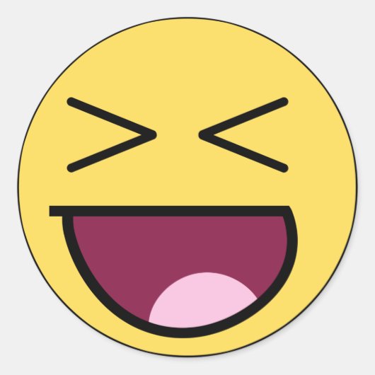 ハッピー素晴らし顔シール ラウンドシール (正面)