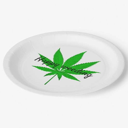 ハッピー結婚ウィーズプン ペーパープレート (アングル)