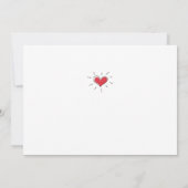 ハッピー結婚ズ記念日カップルビーチハートカード (裏面)