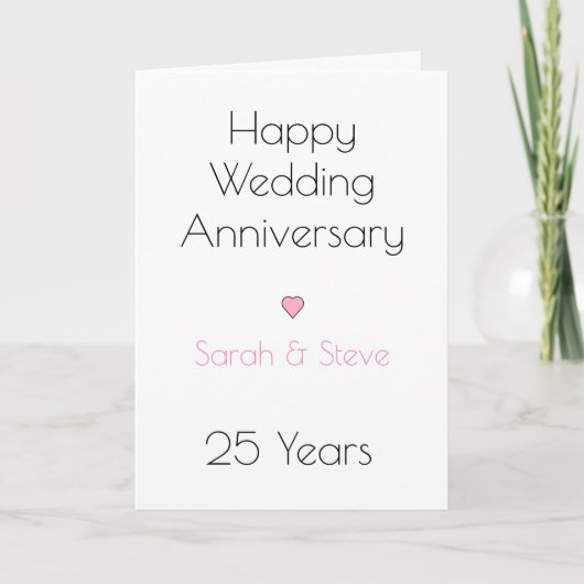 ハッピー結婚ズ記念日ハート カード (正面)