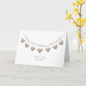 ハッピー結婚ズ13周年記念レースハートバンティング カード (黄色い花)