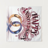 ハッピー結婚ズ・アニバーサリー・タペストリー タペストリー (正面(横))