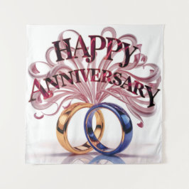 ハッピー結婚ズ・アニバーサリー・タペストリー タペストリー