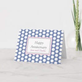 ハッピー結婚ズ・アニバーサリー・ホワイト&ネイビー・パール・カード カード