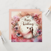 ハッピー結婚ズ・グリーティング・カード カード (正面/裏面インサイチュ)