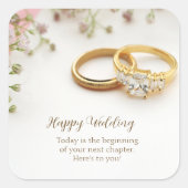 ハッピー結婚ズ スクエアシール (正面)