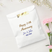 ハッピー結婚30周年ブルー王室のゴールデン フェイバーバッグ (封をした状態)