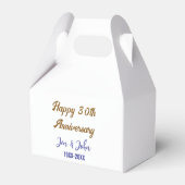 ハッピー結婚30周年ブルー王室のゴールデン フェイバーボックス (裏面サイド)