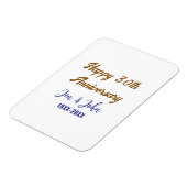 ハッピー結婚30周年ブルー王室のゴールデン マグネット (左側)