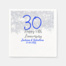 ハッピー結婚30周年記念シルバーブルーグリッター