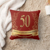 ハッピー結婚50周年記念装飾用クッション クッション (ブランケット)