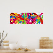 ハッピー絵を描(ばちゃばちゃ)跳ねる ポスター (キッチン)