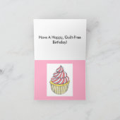 ハッピー罪悪感のない誕生日メニューピザケーキカード シーズンカード (内部)