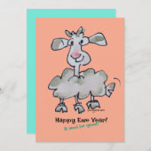 ハッピー羊年! それは羊の漫画としては良いでしょう シーズンカード (正面/裏面)