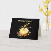 ハッピー考え秋のカード カード (黄色い花)