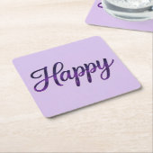 ハッピー肯定コースターセット スクエアペーパーコースター (アングル)