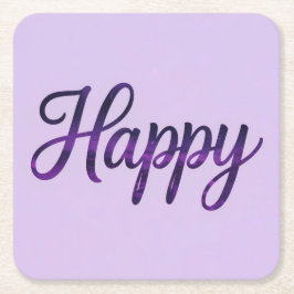ハッピー肯定コースターセット スクエアペーパーコースター