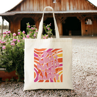 ハッピー肯定可愛いレトロトートバッグ トートバッグ