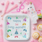 ハッピー肺平均パーティー ペーパープレート (パーティー)