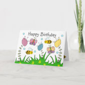 ハッピー自然誕生日 カード (正面)