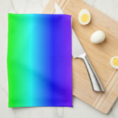 ハッピー色レインボーグラデーパターストライプのン キッチンタオル (四つ折り)