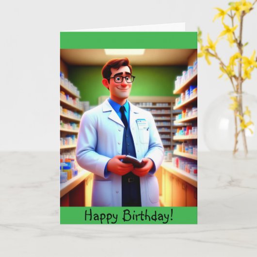 ハッピー薬剤師 カード (黄色い花)