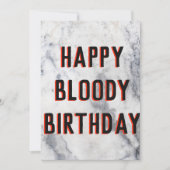 ハッピー血おもしろいバースデー大理石カード カード (正面)