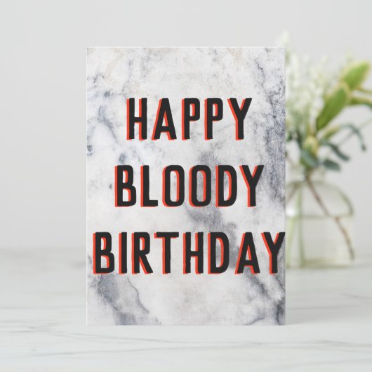 ハッピー血おもしろいバースデー大理石カード カード (スタンド正面)