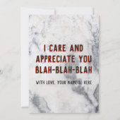 ハッピー血おもしろいバースデー大理石カード カード (裏面)